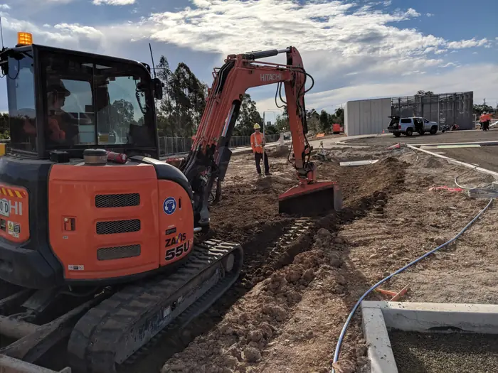 Excavator working on a Sydney site