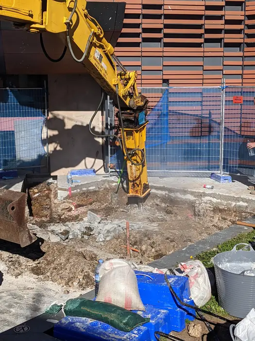 Trenching works underway
